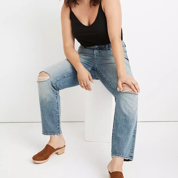 Madewell Denim - NEW Madewell The Perfect Vintage Jean in Phillips Wash Knee-Rips Edition Size 32
